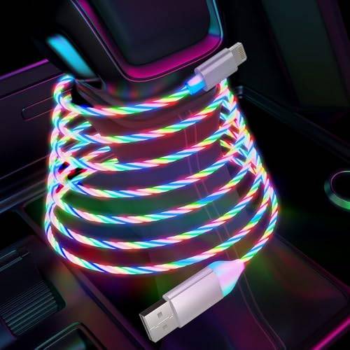 Iphone charging cable LED Light Up Flowing iPhone Charging Cable