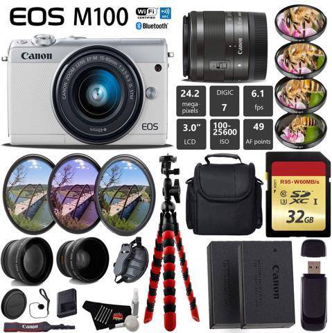 Canon eos m100 Canon EOS M100 Mirrorless Digital Camera Kit