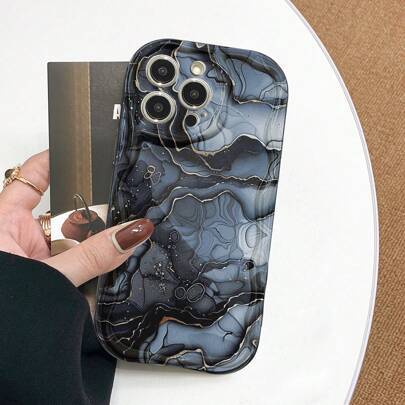 Shein Marble Pattern TPU Camera Phone Case