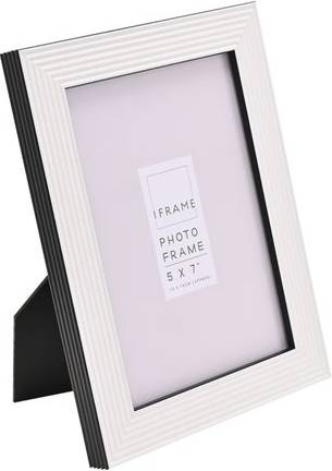 Impressions IFrame Monochrome Ribbed Photo Frame
