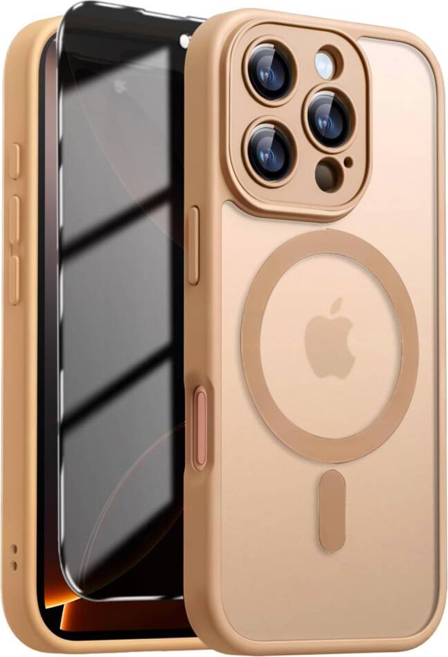 Iphone 16 pro desert Privacy Case Screen Protector Matte Titanium iPhone 16 Pro