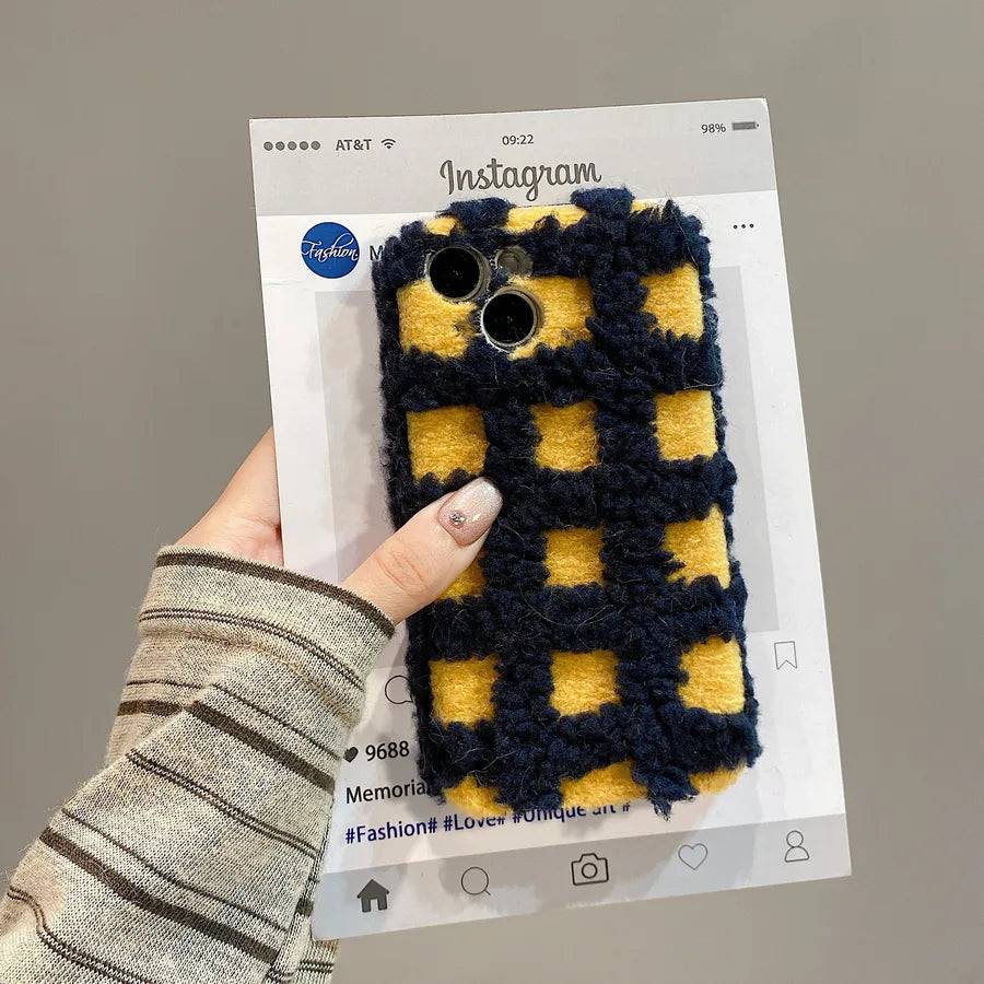 Iphone 15 e Color Block Chessboard Pattern Phone Case