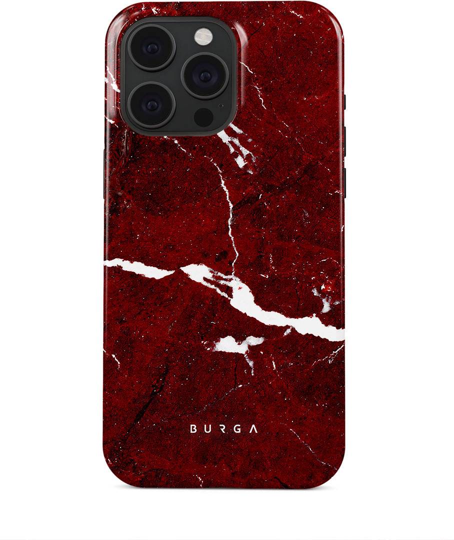 Burga Iconic Red Ruby Marble iPhone 15 Pro Max Case