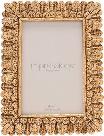 Impressions Rounded Leaf Resin Photo Frame
