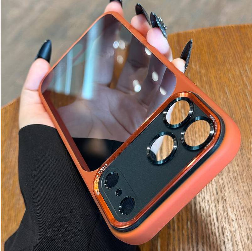 Translucent Metal Lens Frame Case iPhone 17 Pro Max