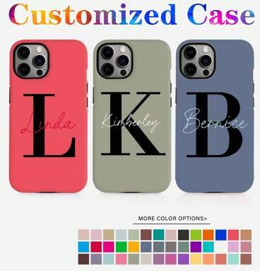Shein Customized Initial Signature Multi-Color Soft Phone Case
