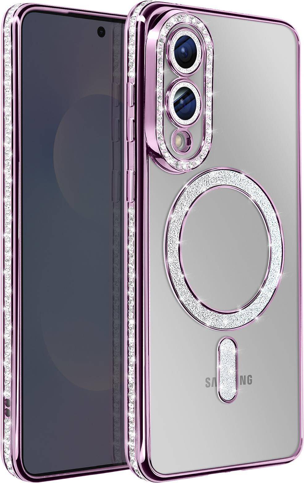 Avizar Case For Galaxy S25 Edge Rhinestone Border