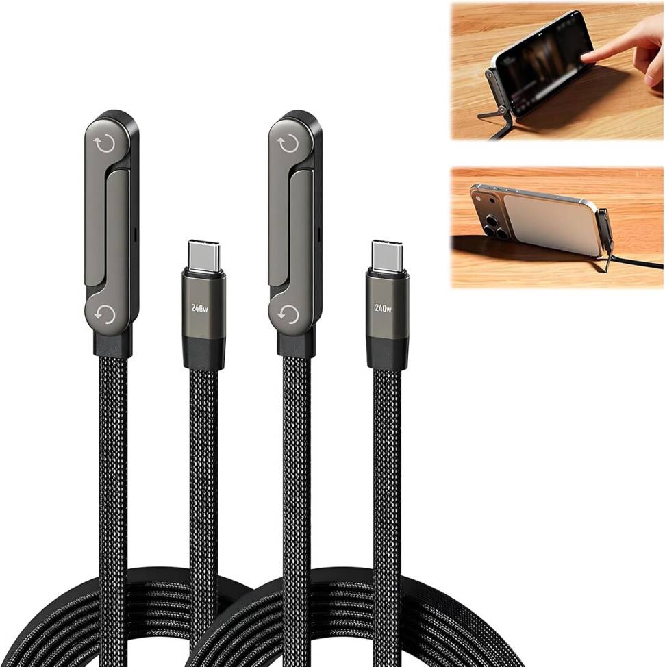 2-in-1 Invisible Holder Charger Cable