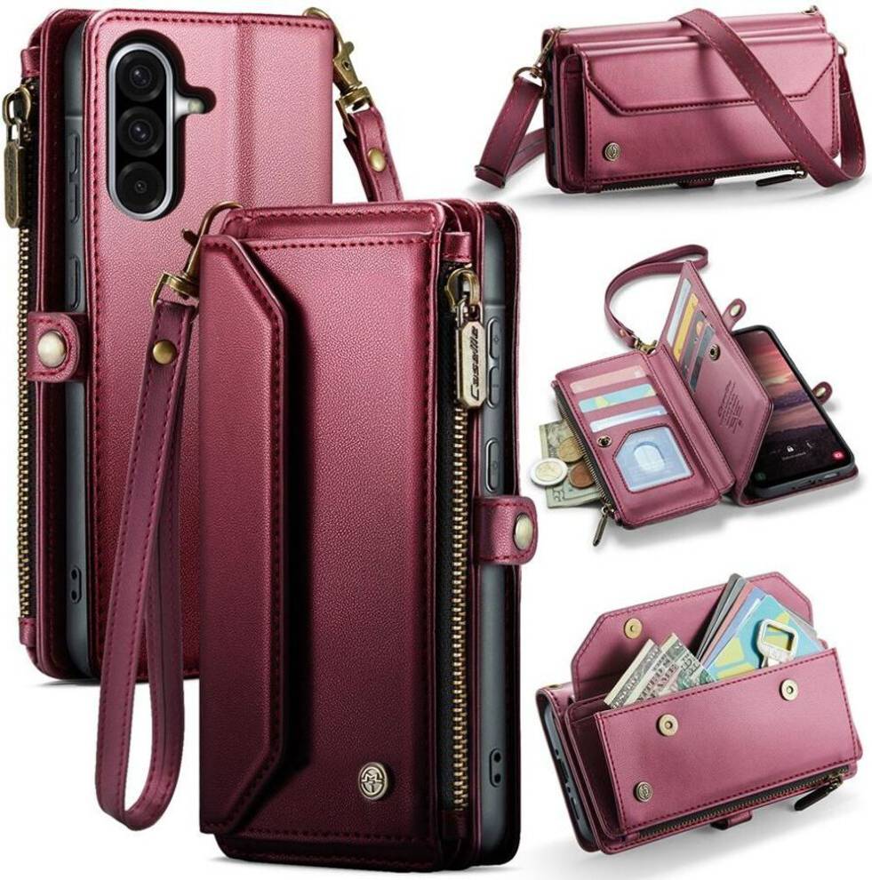 Samsung z flip 8 Large Capacity 3-Layer Zipper Wallet Case
