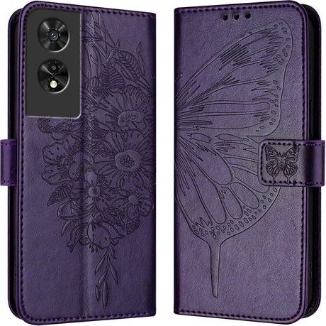TCL 503 Butterfly Pattern Flip Wallet Case