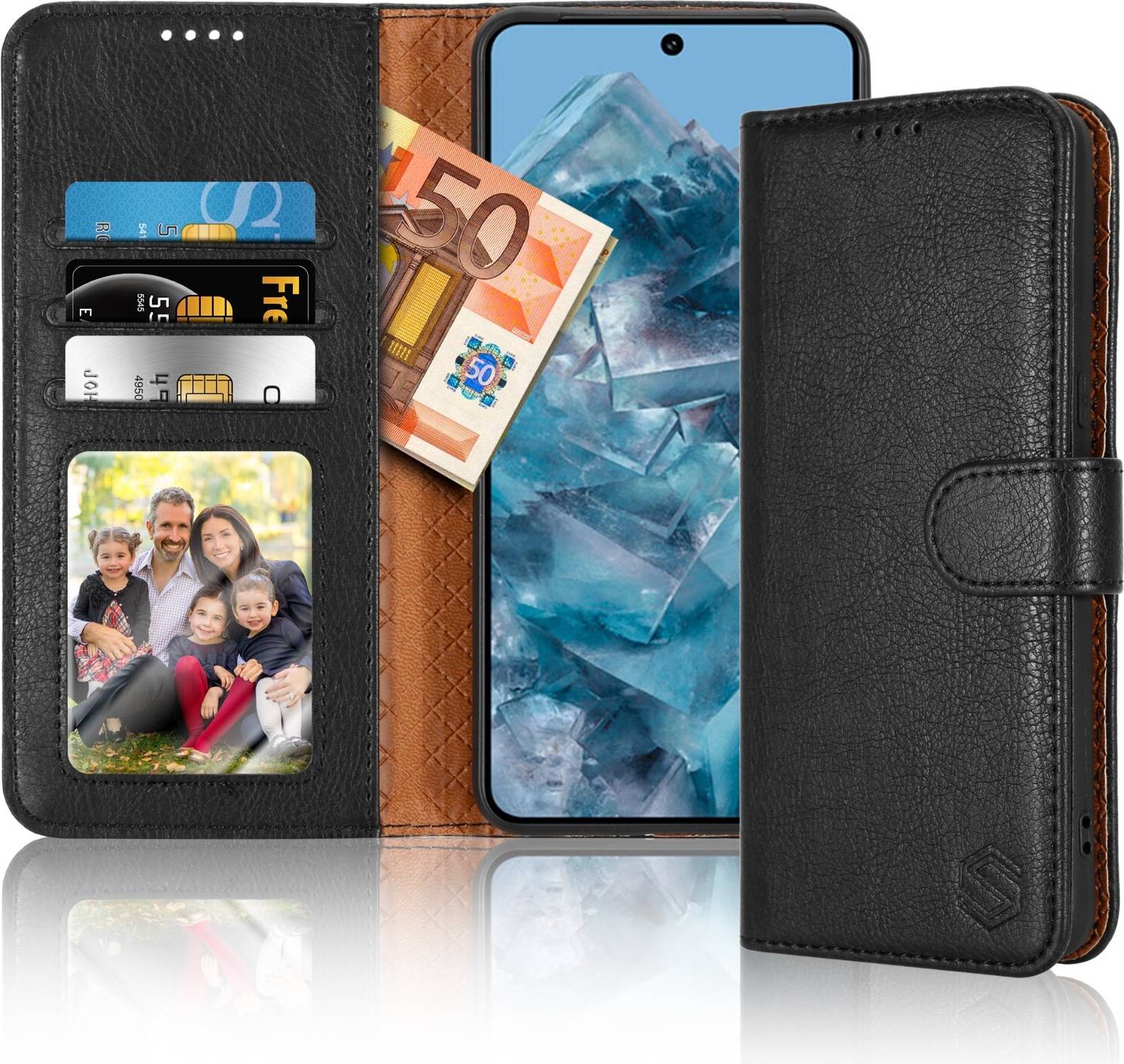 SBOX Leather Wallet Book Flip Rfid Case
