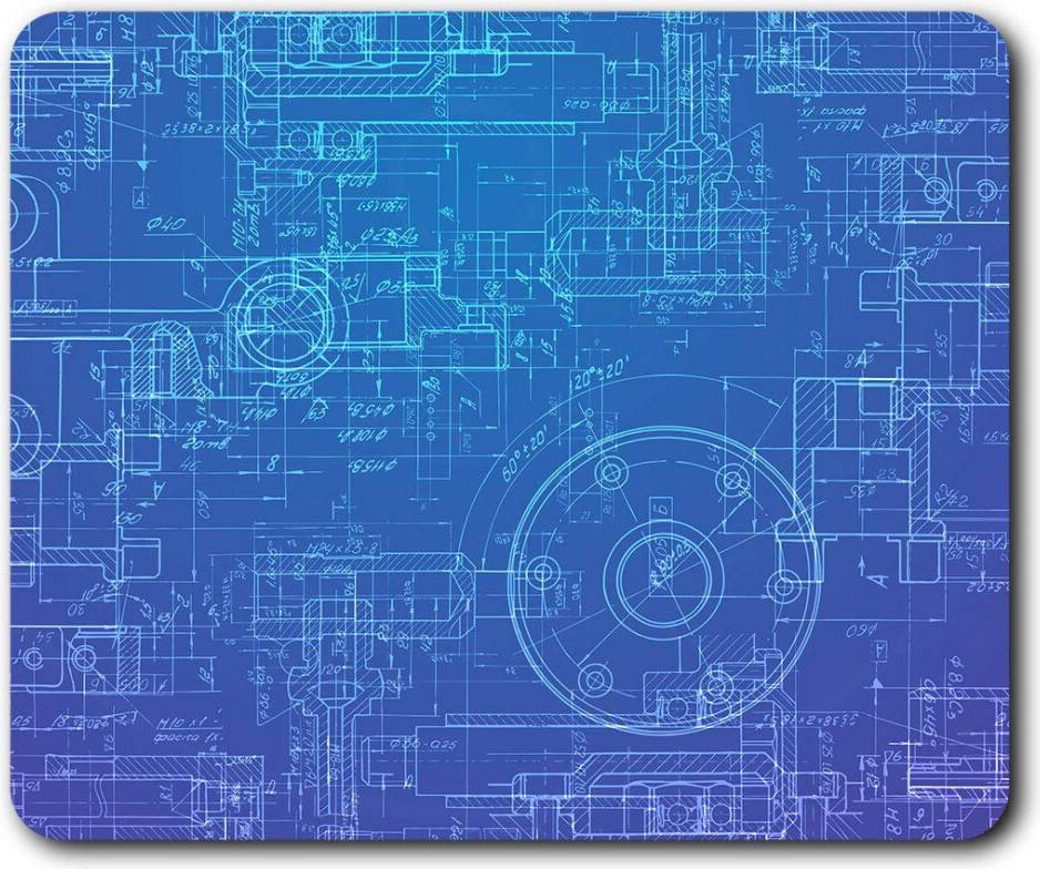 Destination Vinyl Mechanical Engineering Mouse Mat