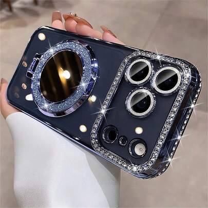 Shein Luxury Sparkling Rhinestone Lens Protection Phone Case