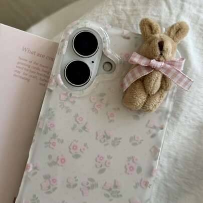 Shein White Pink Rabbit Element Case