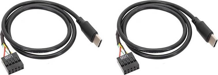 2Pcs USB 9Pin To USB Type C Cable