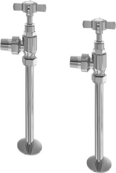 Traditional Chrome Angled Manual Radiator Valves