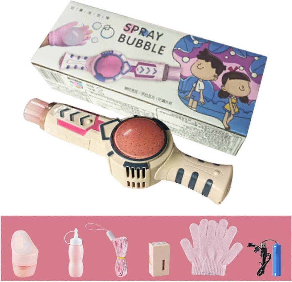 Handheld Pink Handheld Bubble Machine