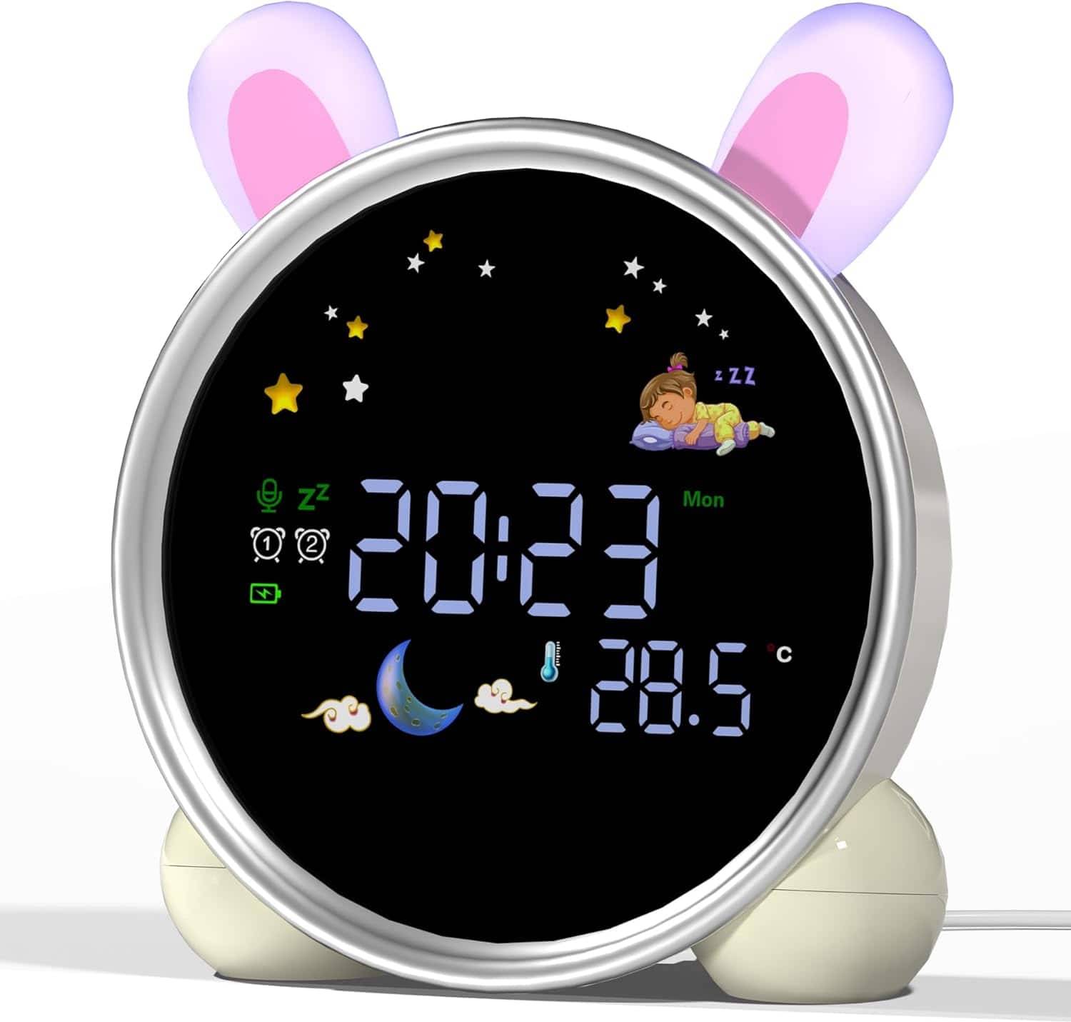 Alarm clock Kids Alarm Clock Rabbit Round