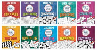 Large Print Merriam Webster Puzzles Set