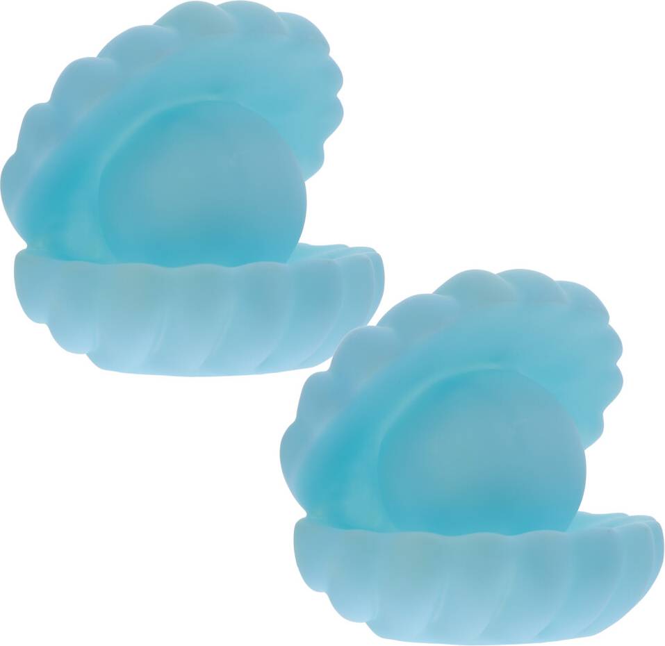 Solustre 2Pcs Blue Shell Lamp Night Light