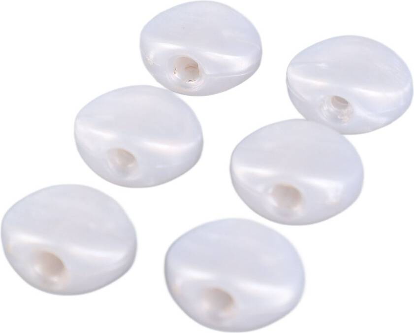 6pcs White Plastic Tuning Key Button