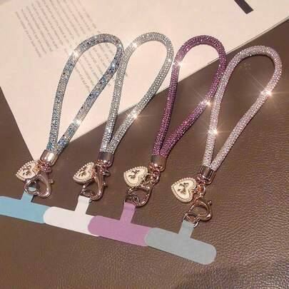 Shein Bling Rhinestone Phone Lanyard Chain