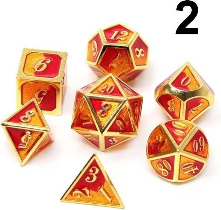 7Pcs Mixed Color Polyhedral Dice Set