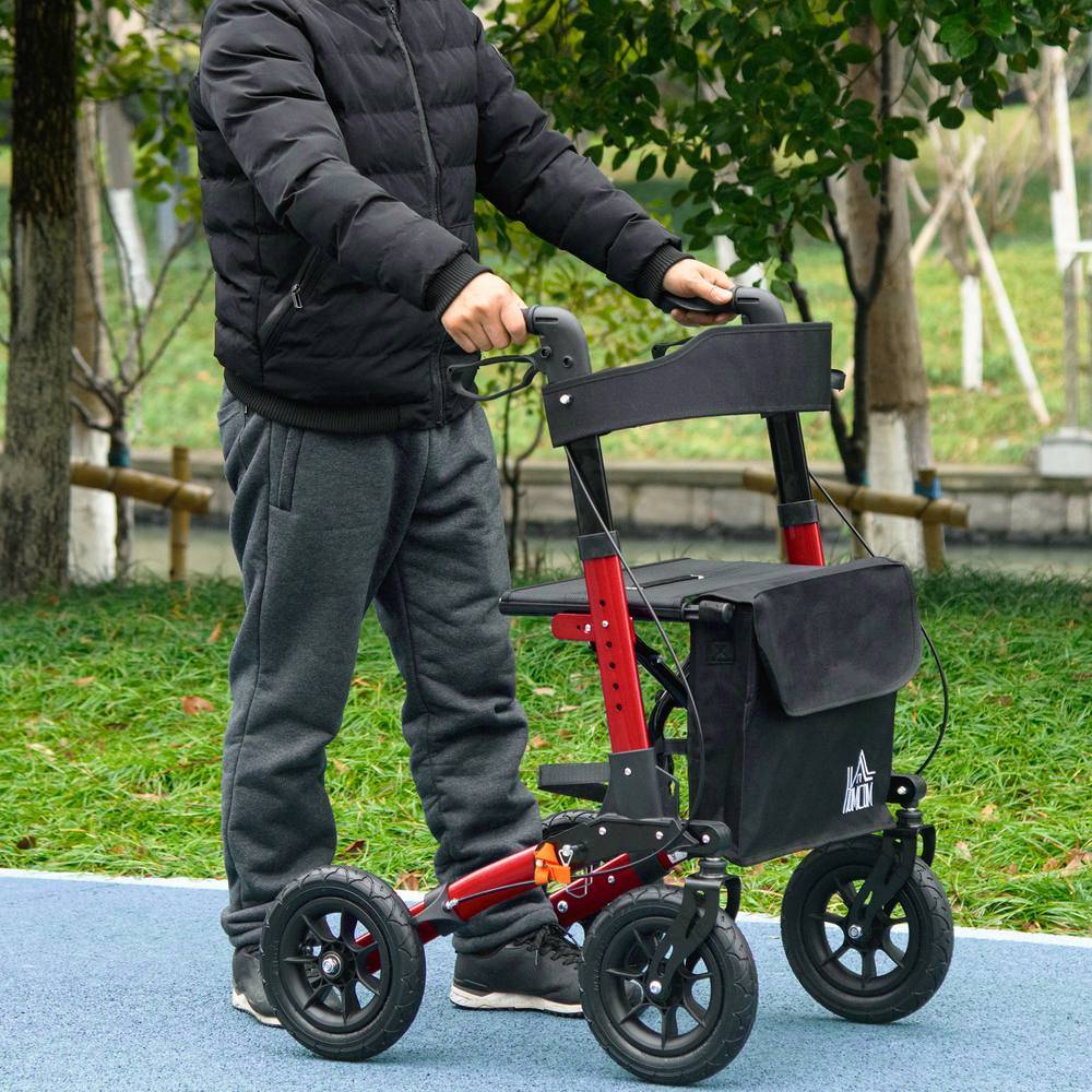 Homcom Lightweight Walking Frame With Adjustable Handle