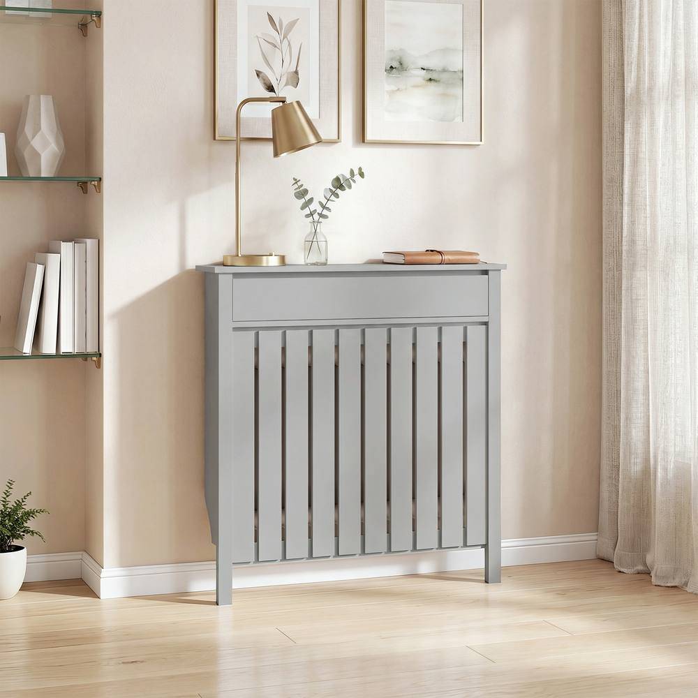 Homcom Radiator Cover With Drawer Vertical Slats Small