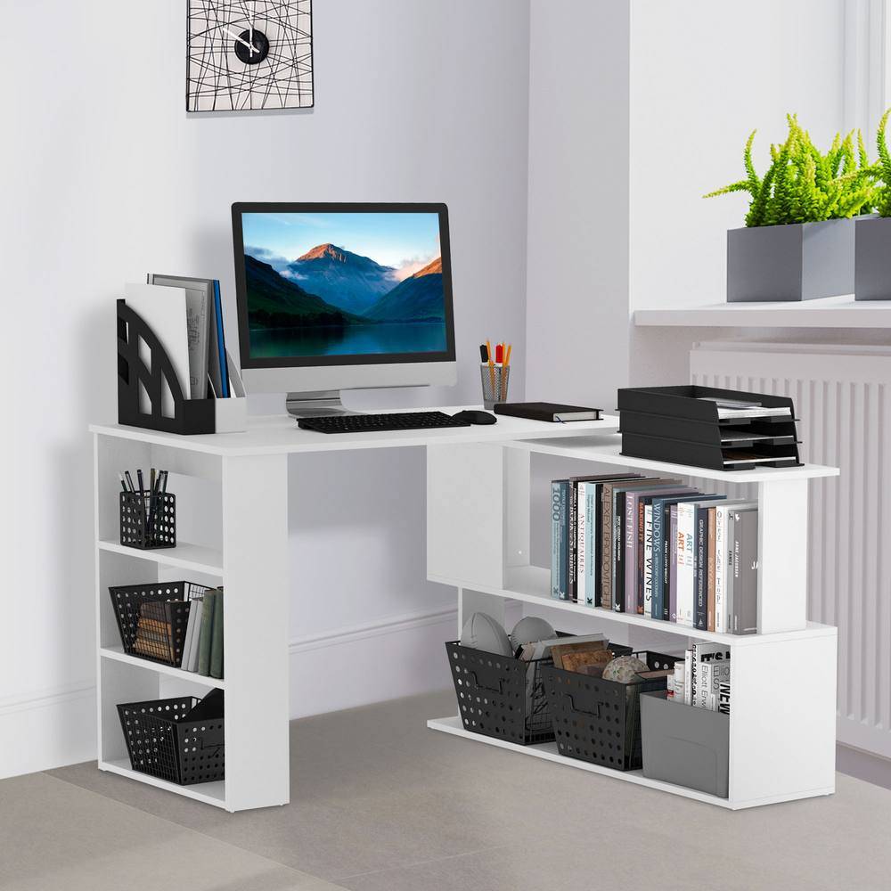 Homcom Corner Computer 360° Rotating 120cm Writing Desk
