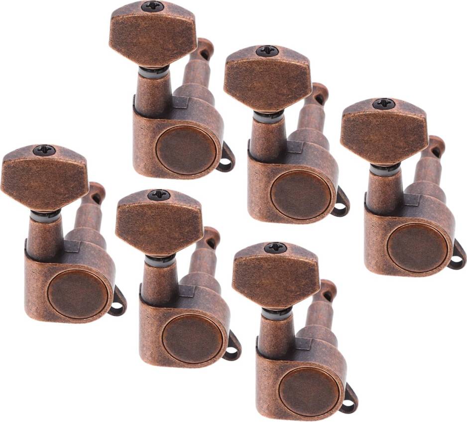 6 Inline Right Side Guitar Tuning Pegs Set