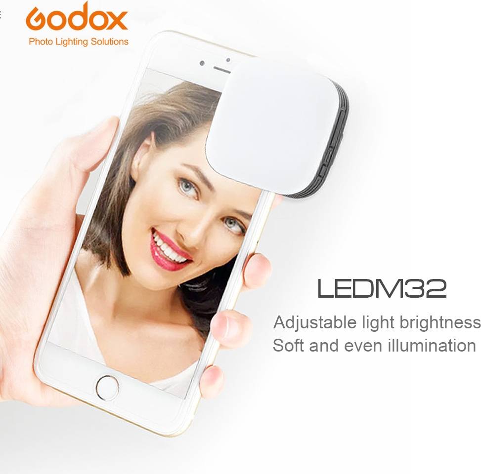 Godox LEDM32 Built-In Lithium Battery Mobile Phone LED Light