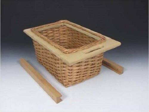 Wicker storage unit Rejs Pull Out Wicker Baskets Kitchen Storage Solution