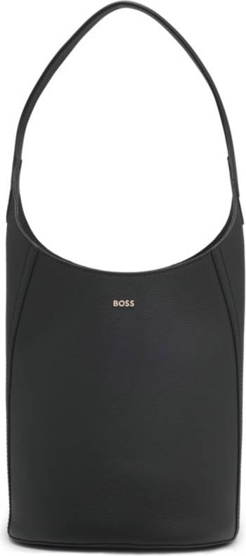 Boss bag BOSS Leather Bucket Bag Metallic Logo Lettering - Black