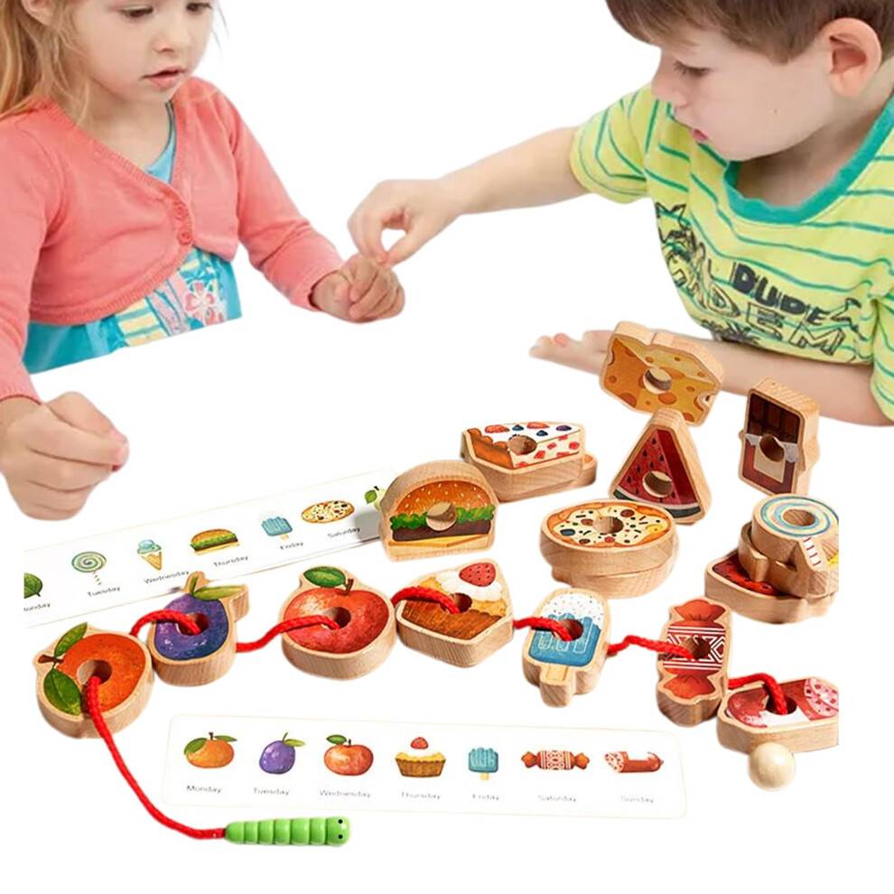 Wooden Threading Toy Educational Learning Game