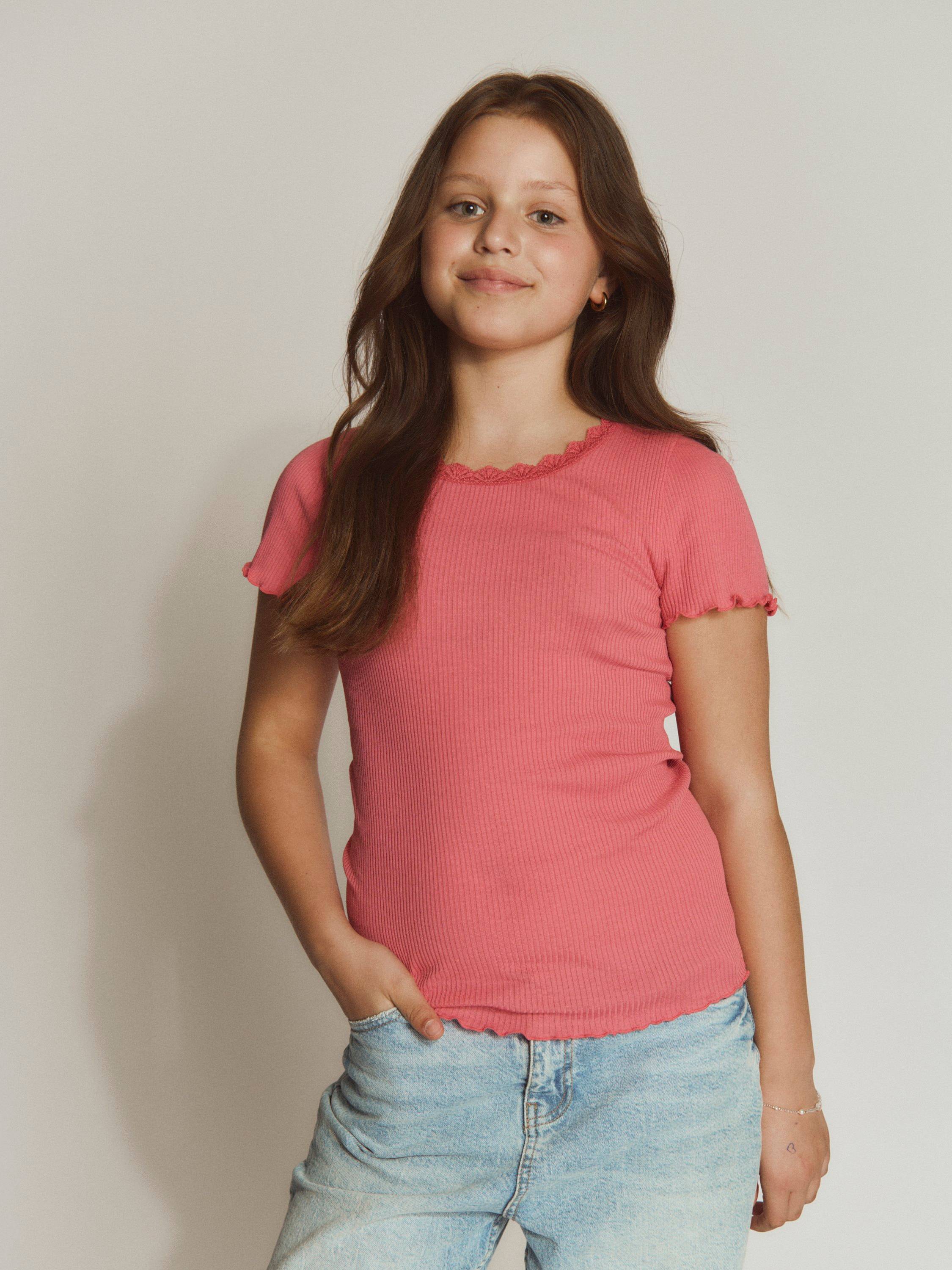 Rosemunde Rkbalta Modal SS Lace Tshirt - Rapture Rose
