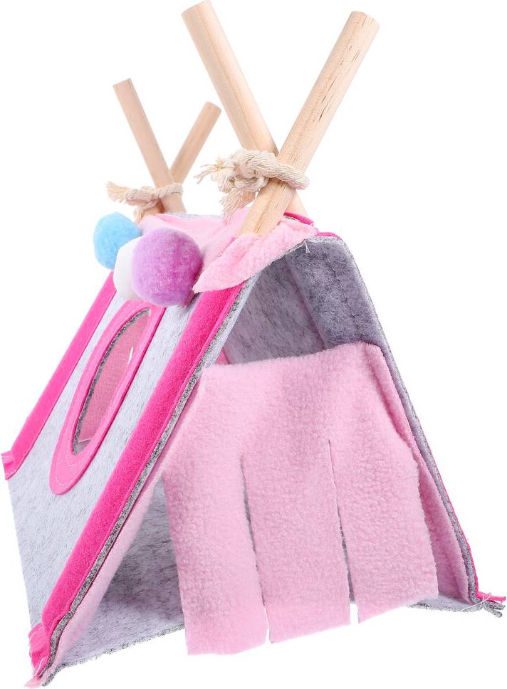 Inoomp Guinea Pig Hideout Tent Rabbit Triangular Shelter
