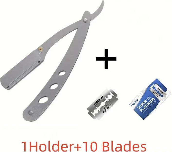 Foldable Straight Safety Razor Stainless Steel