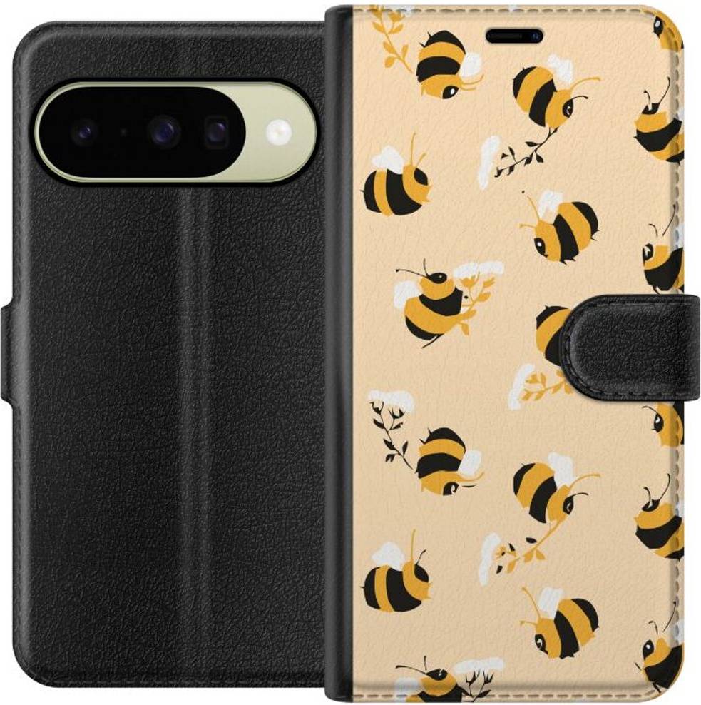 Pixel 10 cover iSecrets Pixel 10 Sort Tegnebogsetui Humlor