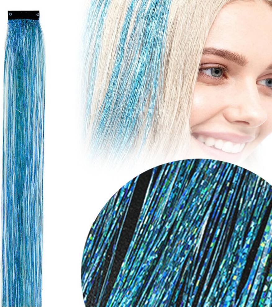 Hair extensions 20-Inch Colorful Glitter Hair Clip-In Extensions
