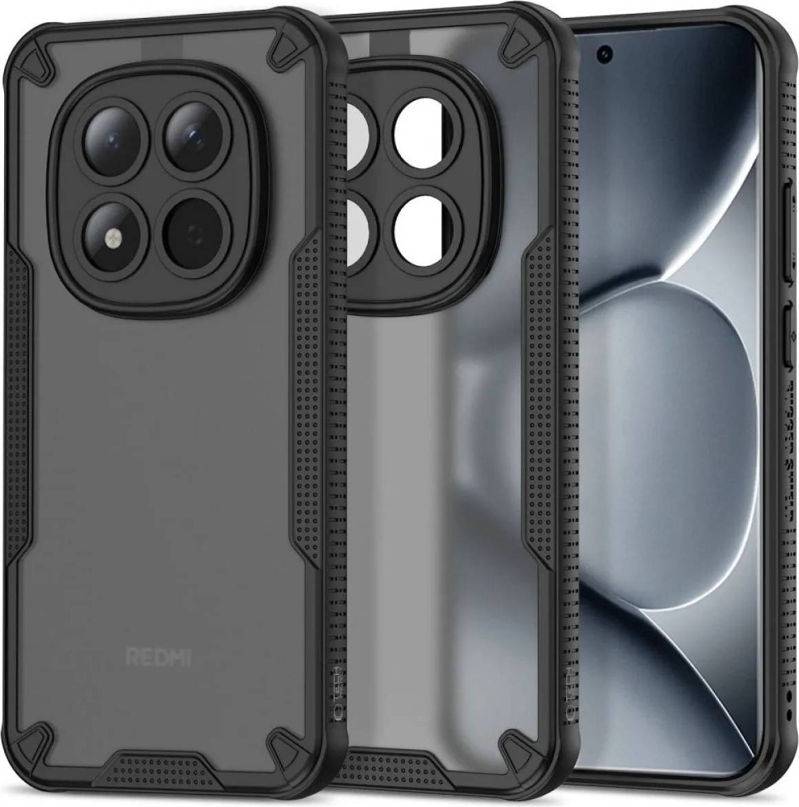Xiaomi redmi note 15 pro 5g Tech-Protect Redmi Note 15 Pro Plus Rugged Shield Deksel Mattsvart