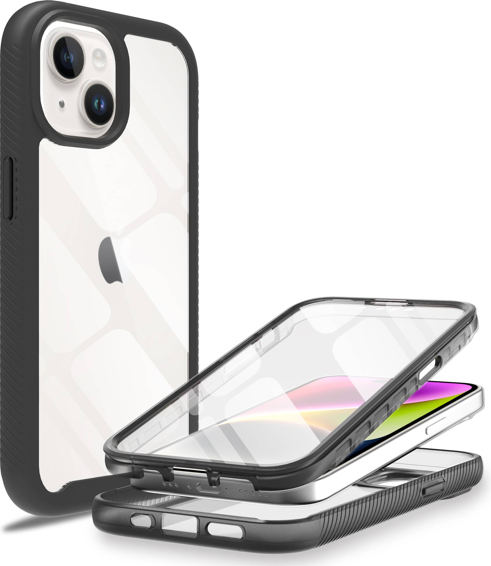Mobique Full Protection Case iPhone 15 Plus Sort