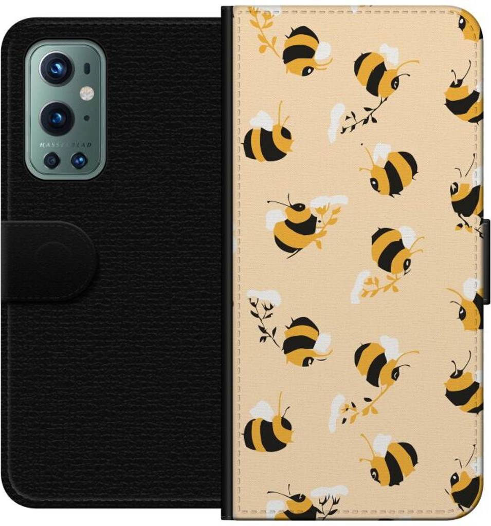 Oneplus 9 pro iSecrets OnePlus 9 Pro Tegnebogsetui Humlor - Sort