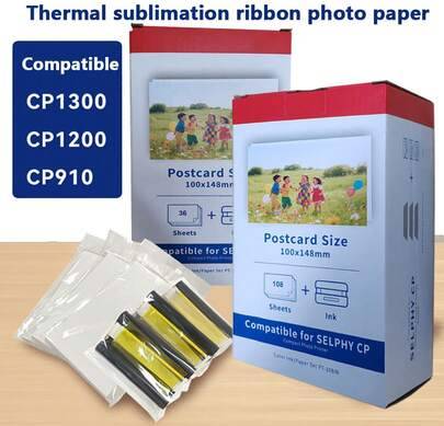 Selphy cp1500 CP1500 Selphy Color Ink Cartridge Photo Paper Set