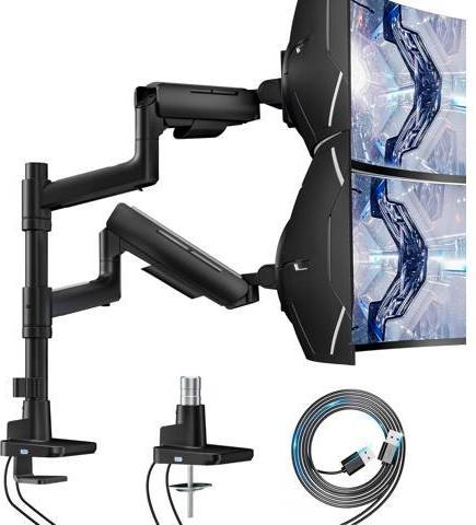 Vertical Dual Monitor Mount USB