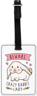 Crazy Rabbit Lady Visual Luggage Tag