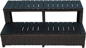 Hot tub rattan Canadian Spa Co Brown Rattan Rectangular Steps