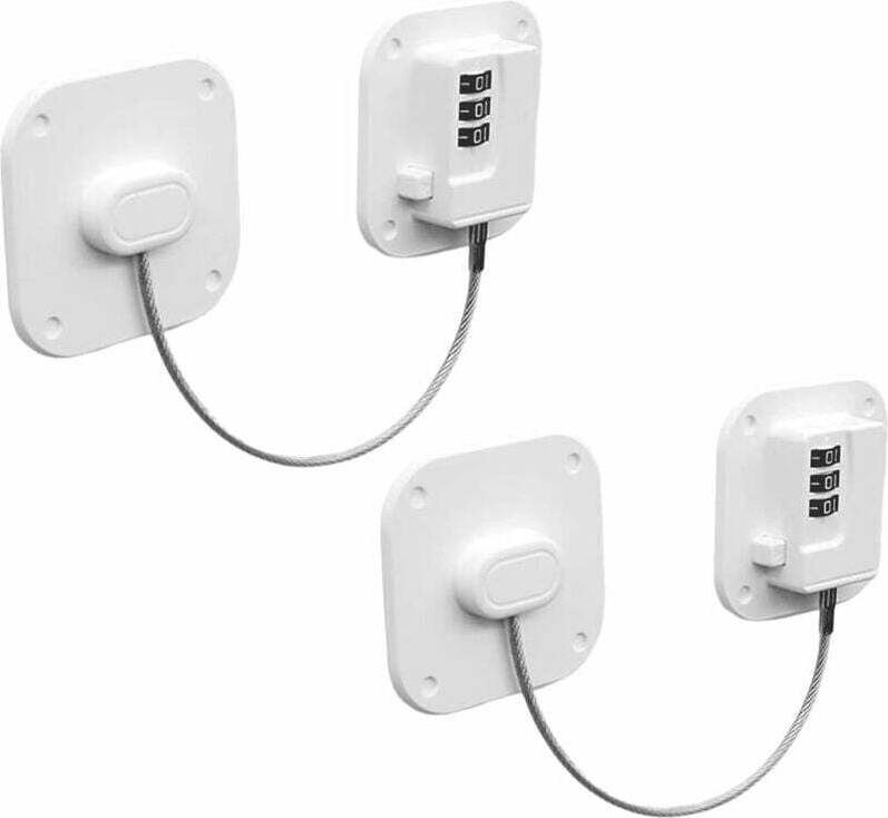 White Refrigerator Locks with Code