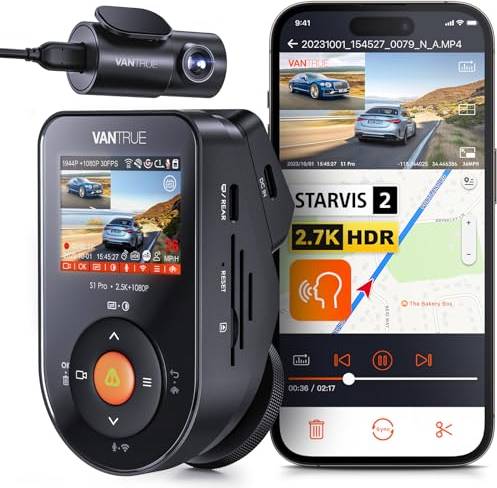 S1Pro Dash Cam Front Rear 5G WiFi GPS