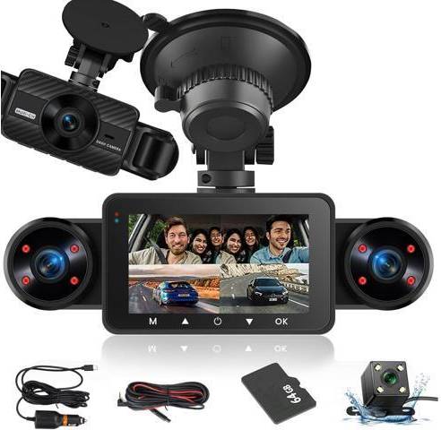 Rear dash cam 4 Channel Dash Cam Front Rear Inside